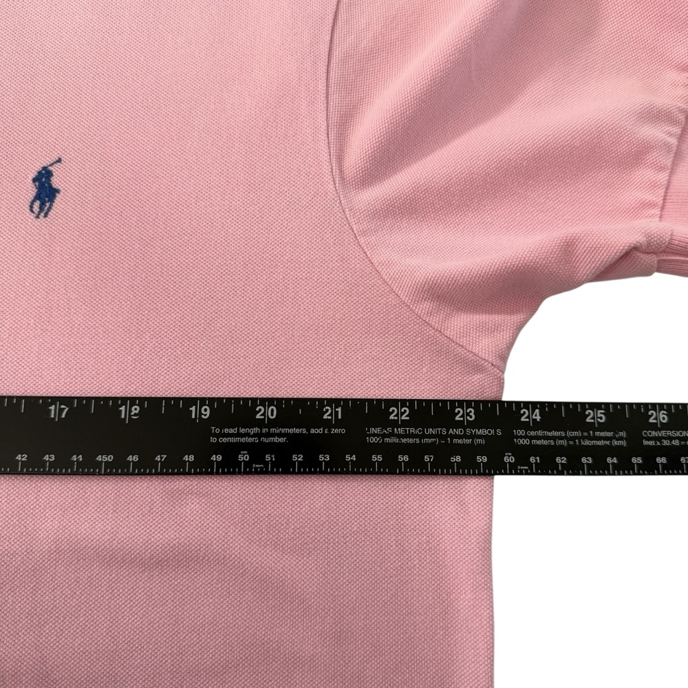 Vtg. Y2K Polo Ralph Lauren Classic Fit Short Sleeve Cotton Polo Shirt Pink Large - Picture 10 of 13